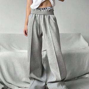 Pantalon de survêtement décontracté pour homme, ample, respirant, écologique, taille élastique, jambe large, poches, taille mi-haute, cordon de serrage, service OEM - Product Image 6