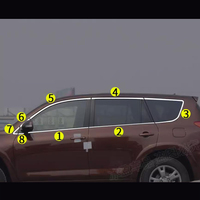 Molduras Decorativas de Acero Inoxidable para Ventanas de Automóviles Toyota RAV4 2008 2009 2010 2011 2012 2013, Accesorios Exteriores, Kit de Estilo Automotriz