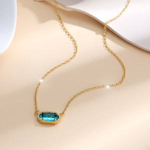 Collana da Donna alla Moda, Best-seller. Ciondolo con pietra portafortuna in acciaio inossidabile. Anello Portafortuna che Ti Porta Buona Fortuna. - Product Image 4