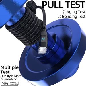 Nhà Máy Bán Buôn 1M 2M 3M Bện Pd 27W Nhanh Chóng Sạc C Để Cho Iphone LED Cáp Hiển Thị - Product Image 5