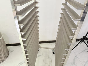 Chariot de support de boulangers, support de casserole de pain de boulangerie commercial, utilisé pour sécher le support de casserole de tôle d'acier inoxydable avec 2 roues verrouillables - Product Image 3