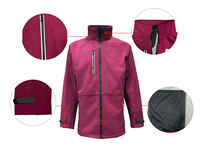 Vêtement de travail unisexe Bonye, tissu polyester coupe-vent, haute élasticité, membrane TPU collée, sans couture, impression par transfert thermique, softshell