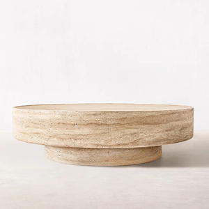Sang trọng đá funiture vitolo khắc vòng travertine Đá Bàn cà phê cho phòng khách thiết kế - Product Image 6