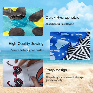 Rắn màu sợi nhỏ bãi biển hồ bơi khăn hấp thụ nước Cát miễn phí tùy chỉnh sợi nhỏ bãi biển Khăn - Product Image 5