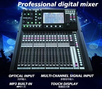 Console de mixage numérique T20 nouvelle conception, 20 canaux d'entrée micro, mixeur audio USB, 20 canaux, console d'effets, carte son intégrée, écran tactile