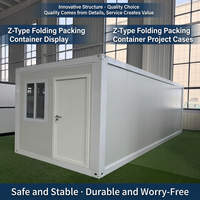 Maison conteneur pliable de type Z, cabane préfabriquée en kit, maison modulaire en acier pour hébergement en camping
