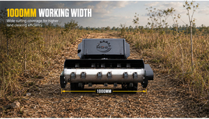 Robot tondeuse à fléaux diesel, largeur de coupe 1000 mm, télécommandée, sur chenilles, tête de coupe à dents de <span class=keywords><strong>castor</strong></span> - Product Image 4
