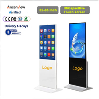 Ultra Thin 43 49 55 Inch Touch Screen Digital Signage Display 2K 4K Android Indoor LCD Advertising Kiosk Commercial Player