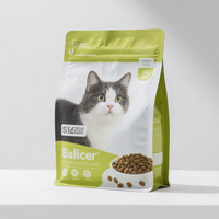 Pochette personnalisée à fond plat pour aliments pour animaux de compagnie avec fermeture éclair sac de friandises pour chiens et chats sac d'emballage d'aliments pour animaux de compagnie fabricant de sacs de nourriture pour chiens et chats