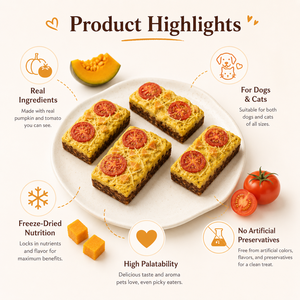 Friandises pour chiens innovantes et saines : Tarte lyophilisée <span class=keywords><strong>gourmet</strong></span> à la citrouille et aux tomates, riches en fibres, pour l'entraînement - Product Image 4