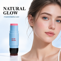 Stock disponible, stick de blush crémeux multicolores avec pinceau, éclat naturel, prix de gros, approvisionnement en vrac, maquillage professionnel pour le visage, stick de blush pour les joues