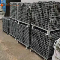 Contenedores de Almacenamiento Plegables Apilables de 800 kg con Apertura Frontal para Almacén