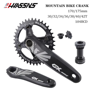 HASSNS 30-42T 170/175mm 1 Corona, Juego de Bielas Integrado para Bicicleta de Montaña, Bielas MTB, Brazos de Biela, 7-12 Velocidades - Product Image 1