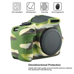Funda de cámara de silicona segura profesional, carcasa de cuerpo para <span class=keywords><strong>Canon</strong></span> EOS <span class=keywords><strong>2000D</strong></span> (camuflaje) - Product Image 4