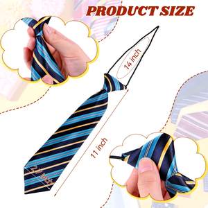Venta al por mayor OEM <span class=keywords><strong>Corbatas</strong></span> para niños Bebés Niños pequeños <span class=keywords><strong>Corbatas</strong></span> preatadas Correa elástica para el cuello Corbata para disfraz de uniforme escolar - Product Image 3