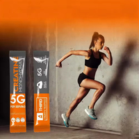WELLBODY OEM Emballage en bandelettes Créatine monohydrate naturelle en poudre micronisée Supplément sans saveur Sans gluten Adulte 5g par portion
