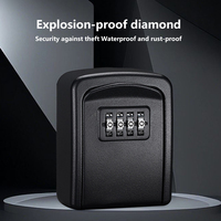 Password Lock Box Small Security case Portable and Rainproof, Four-digit Password Security Safe, Sturdy Aluminum AlloyAnti-theft