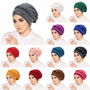 Turbante Musulmán Nuevo al por Mayor, Gorro Hijab con Nudo Trenzado Brillante para Mujer, Gorros para el Cabello de Mujer de Talla Grande a la Moda - Product Image 2
