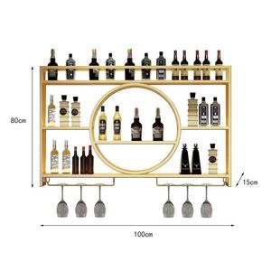Round bar Counter Wine <b>Cabinet</b> Wall-mounted Wine Rack Household Dining Room and Living Room Upside-down <b>Tall</b> Glass Rack - Product Image 4