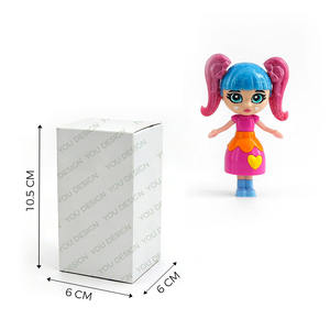 16 Estilos de Lindas Muñecas Coleccionables en Caja Ciega con Bloques de Construcción, Decoración de Peinado Rosa y Azul, Diseño de Vestido y Falda - Product Image 4