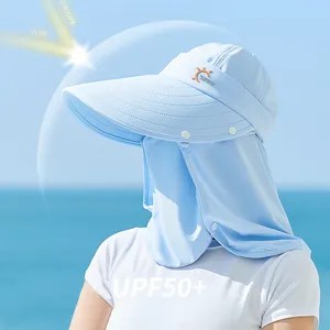 Cappello da pesca protezione UV solare UPF 50 + cappello da sole secchio estate uomo donna grande tesa larga Bob escursionismo cappelli da esterno con cinturino a catena