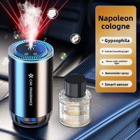 Diffuseur d'arômes intelligent DM DM-577 en métal pour voiture avec éclairage d'ambiance, 10 cm, électrique, élimine les odeurs, démarrage/arrêt, parfum