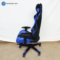 Nouvelle chaise de jeu ergonomique Extreme Gamer en cuir PU, chaise de bureau convertible avec cadre en acier, pivotant à 360 degrés, réglable