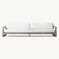 Muebles de teca para exteriores sasánida, diseño escandinavo de mediados de siglo, sofá de teca Sebastian