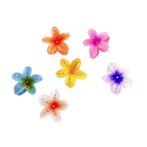 Fermagli per capelli Zi Flower da 8 cm in plastica con strass, per uso quotidiano, alla moda. - Product Image 1