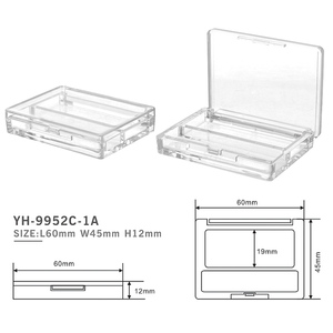 <strong>Empty</strong> Eyeshadow Container Bright Black <strong>Lipstick</strong> Blush Casesquare Two Colors <strong>Empty</strong> Makeup Eyeshadow <strong>case</strong> - Product Image 2