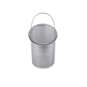 reusable perforated mesh high flow ss316 filter element for oil filters petroleum industry coarse filtration