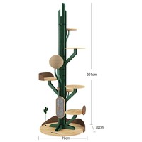 Tour d'escalade pour chat KS Unique à 6 niveaux, en forme de cactus, avec hamac confortable