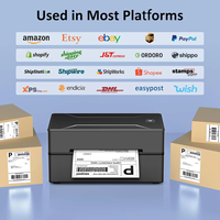Printer Barcode Thermal Berkualitas Tinggi 4*6 untuk Label Pengiriman, Waybill 100*150mm, Aplikasi Mobile Gratis untuk Android/iOS, USB/Nirkabel, Tersedia