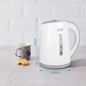 Winning Star Electric Kettle 1.8L White Stainless Steel UK EU Plug Household Use - Product Image 1