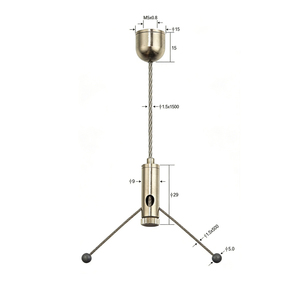 Câble de sécurité OEM avec mousqueton pour suspension de luminaire au plafond, kit de suspension - Product Image 2