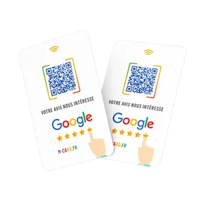 Social Medial NFC Cartão QR Code Scan 13.56Mhz Google Review NFC Cartão NTAG213/215/216