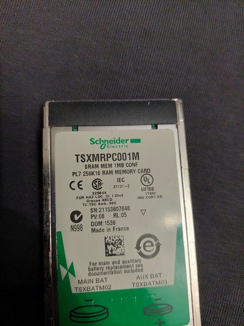 TSXMRPC001M Automate Card Memory Extension 1MO Card