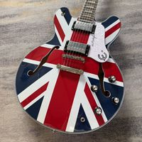 Gitar Listrik Baru ES335 Semi-Hollow Jazz Guitar dengan F-hole Kelas Profesional Berkualitas Tinggi