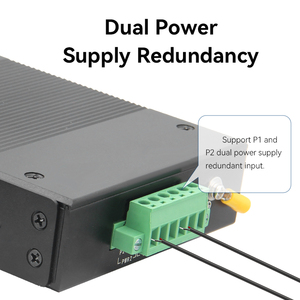 Commutateur réseau Ethernet Gigabit industriel GIANTECH GT-G0008 à 8 ports, capacité 12G, alimentation double directe, non géré, VLAN, robuste - Product Image 2