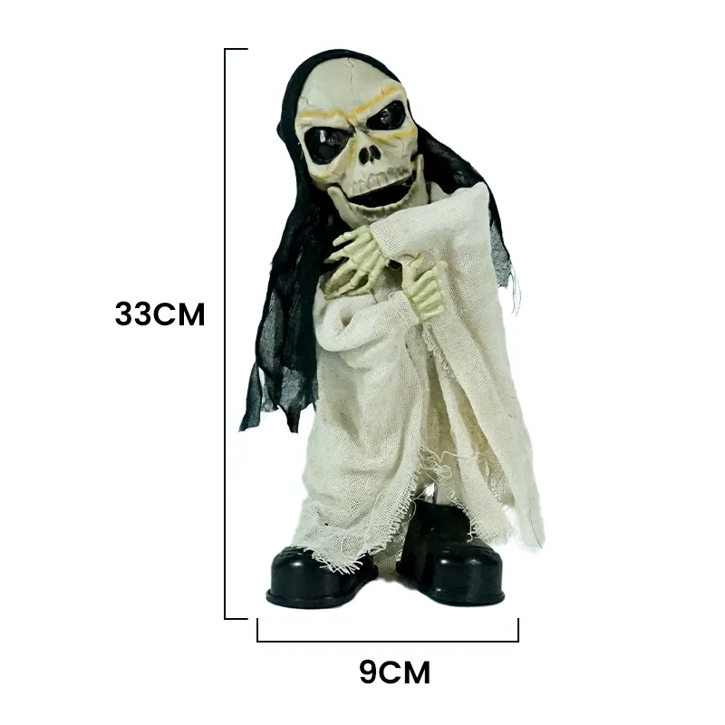 Hot Selling Halloween Decoration Ghost Voice Control with LED light Ghost Haunted House Scary Swing Ghost