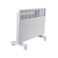 Radiateur à convection sur roulettes autoportant avec thermostat manuel, deux niveaux de puissance, appareil de chauffage intérieur
