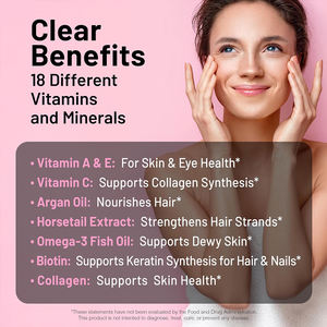 Collagène de types I et III OEM/ODM pour la santé de la peau, renforce les brins de cheveux, collagène beauté en gélules avec vitamines, emballage personnalisé - Product Image 5