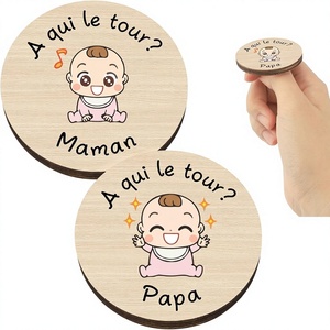 Moneta Decisiva in Legno, Regalo di Nascita per Nuovi Genitori, Donne in Gravidanza e Futuri Papà - Bestseller 4.6 Stelle - Product Image 1