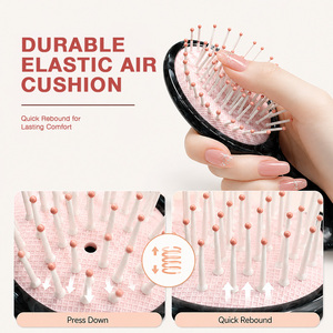 Brosse à cheveux en acétate de cellulose avec logo personnalisé et technologie coussin d'air pour les collections de gros et de détail de produits de beauté - Product Image 5