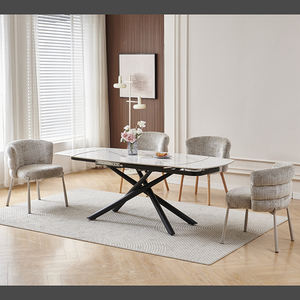 <span class=keywords><strong>Chaises</strong></span> modernes <span class=keywords><strong>scandinaves</strong></span> de salle à manger de <span class=keywords><strong>velours</strong></span> blanc d'acier inoxydable d'hôtel de meubles de café de restaurant - Product Image 3