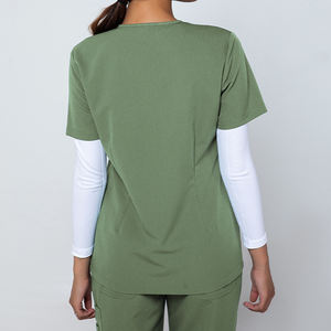 Divise Ospedaliere Traspiranti in Spandex di Alta Qualità, Set di Uniformi per Infermieri, Produzione OEM all'Ingrosso, Divise da <span class=keywords><strong>Medico</strong></span> Stampate per Donne - Product Image 5