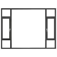 Fenêtre à battant en aluminium et verre creux sur mesure, anti-condensation, isolante, à contrôle solaire, pour chambre à coucher