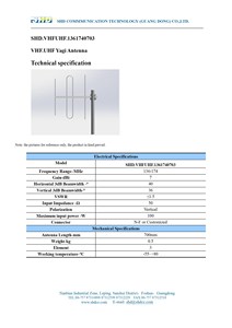 High Quality 7dBi Outdoor <strong>fm</strong> <strong>Antenna</strong> Three Element Yagi Standard Communication <strong>Antenna</strong> with Vertical Polarization Direct Factory - Product Image 3