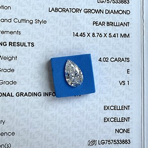 Diamanti Coltivati in Laboratorio Certificati IGI, Taglio a Pera, 1-5 Carati, Qualità <span class=keywords><strong>D</strong></span>-E-F VVS-VS 3EX, CVD/HPHT, Disponibili all'Ingrosso - Product Image 2
