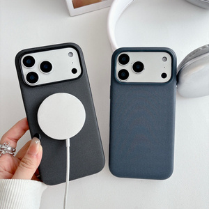 เคสโทรศัพท์มือถือแม่เหล็ก Original TechWoven สำหรับ iPhone 17 16 Pro Max แบรนด์ดีไซเนอร์ ผ้าลินินเนื้อสัมผัสพิเศษ ปุ่มแม่เหล็ก Ai ฝาหลัง - Product Image 4